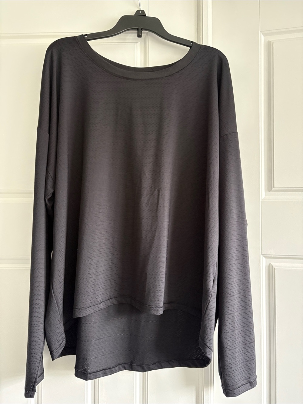 CALIA by Carrie Underwood Black Long-Sleeve Boatneck Top